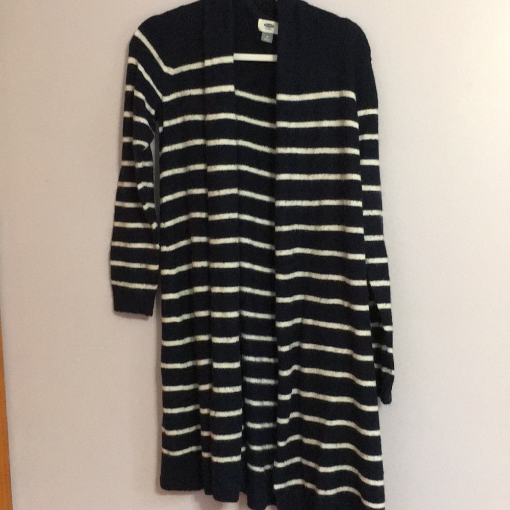 Old Navy Striped Long Cardigan Size Medium